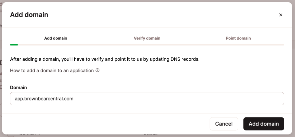 Add your custom domain to your application in Sevalla.