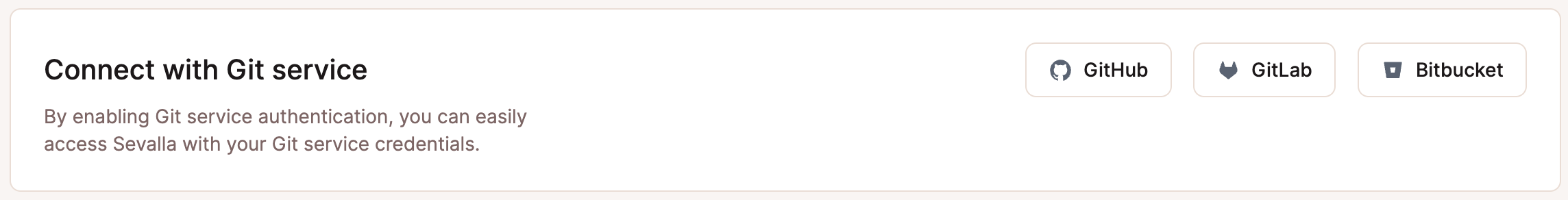 Connect your Git service to Sevalla.