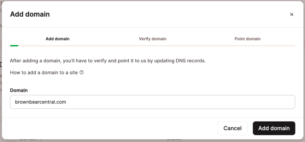 Add your custom domain to your static site in Sevalla.